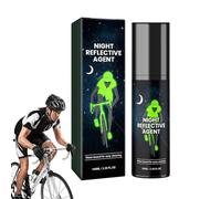 Pintura En Aerosol Brillante: 100 Ml De Spray Reflectante De Brillo Para Conducción Nocturna, Pintura De Alta Visibilidad | Recubrimiento Luminoso Duradero Para Ropa, Bicicletas, Patinetas, Lienzo, Ma