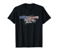 Pintura en Aerosol de la NBA San Antonio Spurs con Bandera Americana con Aspecto Desgastado Camiseta