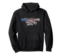 Pintura en Aerosol de la NBA San Antonio Spurs con Bandera Americana con Aspecto Desgastado Sudadera con Capucha