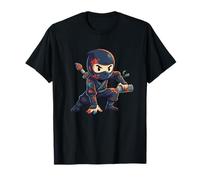 Pintura en Aerosol Kawaii Ninja Cartoon Street Art Style Camiseta