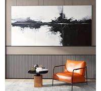 Pintura en lienzo con impresión artística de deconstrucción de pared, abstracta y estructurada, para sala de estar, dormitorio, oficina, decoración del hogar (60 x 120 cm, sin marco)