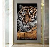 Pintura en lienzo de animales, tigre, pósteres, impresiones artísticas para pared, imágenes en HD para decoración del hogar y la sala de estar (50 x 100 cm)