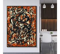 Pintura en lienzo 《Freeform》 de Jackson Pollock Artwork Poster Picture Modern Wall Art Decoración para el hogar Decoración de la sala de estar 90x120cm (35x47in) Marco interior