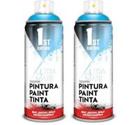 PINTURA EN SPRAY 1ST EDITION 520cc / 300ml MATE AZUL PISCINA REF 653 (Paquete de 2)