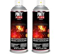 Pintura en spray PINTYPLUS TECH 520 Anticalórica Plata A150 (Paquete de 2)