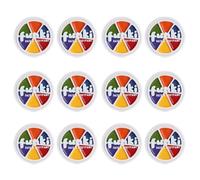 Pintura facial a base de aceite Rainbow - Olla de pintura facial y corporal multicolor - Perfecto para eventos de orgullo - Paquete de 12