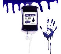 Pintura facial líquida: maquillaje de Halloween impermeable, colores de pintura azul rojo | Suministros del festival de fiesta de disfraces de terror, paleta cosmética de arte corporal de larga duraci
