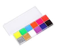 Pintura Grasa De Maquillaje De 12 Colores Pintura Corporal Que Brilla UV Pintura Óleo Para Fiesta De Halloween Cumpleaños Cosplay Paleta De Pintura De Maquillaje