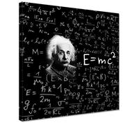Pintura impresa en lienzo Decoración de arte de la pared 30x30cm Albert Einstein E = MC2 No. H8009M_PC1AI