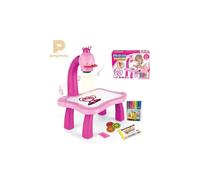 Pintura infantil - PIMPIMSKY - Proyector LED - 12 rotuladores - Libro ilustrado - Rosa