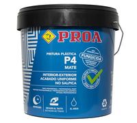 Pintura interior-exterior mate P4, Gran cubrición, Paredes Techos Fachadas 23 KG