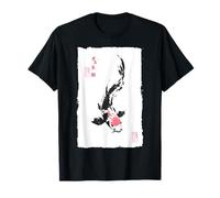 Pintura japonesa Zen Koi Fish Buena fortuna y fuerza Camiseta