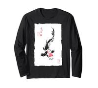 Pintura japonesa Zen Koi Fish Buena fortuna y fuerza Manga Larga