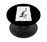 Pintura japonesa Zen Koi Fish Buena fortuna y fuerza PopSockets PopGrip Adhesivo