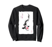 Pintura japonesa Zen Koi Fish Buena fortuna y fuerza Sudadera