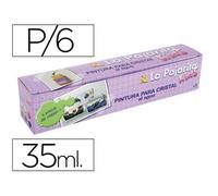 Pintura LA PAJARITA Cristal 25 ml, Caja x6 Colores
