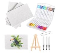 Pintura multifuncional para niños - Lienzo y esponja para dibujo 3D - 12 colores Herramientas creativas de pincel para niños y adultos Regalos de cumpleaños en casa amigos