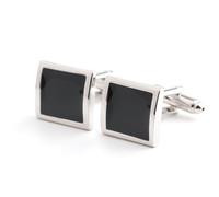 Pintura negra cuadrada en color camisa francesa manguito para hombres mangueras uñas de negocios