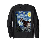 Pintura Okapi Starry Night al Estilo Van Gogh Manga Larga