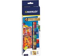 Manley - Pinturas al Óleo 12 Colores | Diversidad de Colores | Creatividad sin Límites | Colores Surtidos | Para Todas las Edades | Aventura de Color