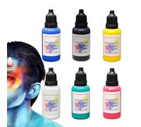 Pintura Para Cara | 6 Colores Pinturas Para Fiestas,Kit De Maquillaje Corporal Al Agua Para Navidad Halloween Hombres Mujeres Niños - Fiestas De Cosplay Halloween Navidad De Payasos Hombres Y Mujeres
