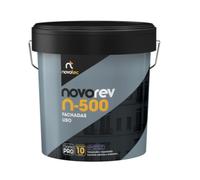 Pintura para fachadas con protección anti-moho - NOVOREV N-500 (111 Negro, 14 Litros)