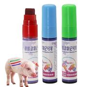 Pintura para marcar ganado: juego de lápices de de piezas, aplicación de color de alta visibilidad, barras de crayón para identificación de animales, fórmula resistente a las manchas, uso du
