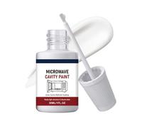Pintura para microondas para interiores, 30 ml, retoque de cavidad para electrodomésticos con pincel, pintura de acabado para microondas, para el hogar, cocina, encimera, apartamento, dormitorio