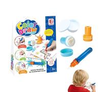 Pintura para niños con herramientas de sellos, pinceles, marcadores, plantillas - Almohadillas de sello para niños | Maestros, preescolar, manualidades, libros para colorear, álbumes de recortes