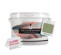 Pintura para paredes interiores de cocina Livingwalls The Color, verde mate, 5 L
