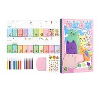 Pintura para rascar, arte de puntos arcoíris, cuadernos de pintura de 5.12 x 8.07 pulgadas con postales de dibujo para rascar, kit de actividades creativas con materiales duraderos, solución artística
