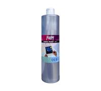 Pintura para tela 500 ml - Tinta textil para telas claras, resistente a la lavadora y fija con plancha (plata)