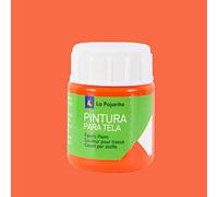 Pintura Para Tela LA PAJARITA 25 ml. Color Anaranjado