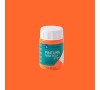 Pintura para Tela Opaque Tof-02 Naranja Fluorescente 35ML La Pajarita, Pintura de aplicación directa sobre tela