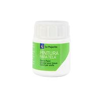Pintura para Tela T-01 Blanco 25ML La Pajarita, Pintura de aplicación directa sobre tela