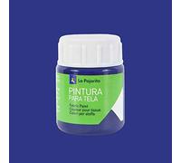 Pintura para Tela T-04 Azul Victoria 25ML La Pajarita, Pintura de aplicación directa sobre tela