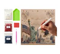 Pintura Patriótica Con Perlas - Decoración Artesanal Con Cuentas | Pinturas Patrióticas Con Cuentas, Arte Artesanal | Para Adultos Principiantes Entusiastas Dormitorio Hogar Oficina Apartamento Reside