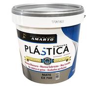 Pintura plastica acrilica mate ex-700 Exterior/Interior Excelente blancura, rendimiento y cubrición, muy resistente al frote. (4 L, Blanco Mate)