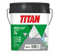 Pintura plástica extra mate blanco 15l titan t4