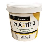 Pintura plastica mate dinamic Interior/Exterior especial para protección y decoración en paredes de interior y exterior (8 L, Blanco mate)
