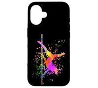 Pintura Poledance Bar Pole Dance Fitness Splatters para Mujer Carcasa para iPhone 16