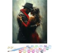 Pintura por Numeros Adultos Amar Cuadros por Numeros Bailar Entretenimiento Adultos Painting by Numbers Retro DIY Lienzo Grande Pintura para Decoracion Hogar, Regalo Mujer Sin Marco 40x60cm 7-E9123