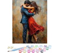 Pintura por Numeros Adultos Amar Cuadros por Numeros Pareja Entretenimiento Adultos Painting by Numbers Retro DIY Lienzo Grande Pintura para Decoracion Hogar, Regalo Mujer Sin Marco 30x40cm Z-313J6