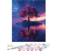 Pintura por Numeros Adultos áRbol De La Vida Cuadros por Numeros Sea Entretenimiento Adultos Painting by Numbers DIY Lienzo Grande Pintura para Decoracion Hogar, Regalo Mujer Sin Marco 40x60cm 8-917UW