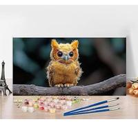 Pintura por Numeros Adultos BúHo Pintar por Numeros Niños PáJaro Painting by Numbers DIY Kit Pintura Entretenimiento Adultos Color Paintings Kits, Decoracion Hogar Regalo Sin Marco 80x160cm J-UP93
