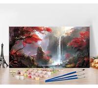 Pintura por Numeros Adultos Caer Pintar por Numeros Niños áRbol Painting by Numbers DIY Kit Pintura Entretenimiento Adultos Color Paintings Kits, Decoracion Hogar Regalo Sin Marco 50x100cm 2-1380