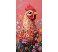 Pintura por Numeros Adultos Gallo Cuadros para Pintar por Numeros Flor Kit Pintura Entretenimiento Adultos Painting by Numbers DIY Paintings Kits Con Accesorios, Decoracion 60x120cm Sin Marco 3-422H68