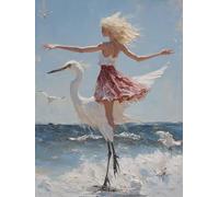 Pintura por Numeros Adultos PáJaro Cuadros por Numeros Mujer Painting by Numbers DIY Lienzo Grande Pintura Entretenimiento Adultos Incluye Accesorios, Decoracion Hogar Regalo 70x100cm Sin Marco 4-51H8