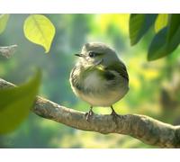 Pintura por Números Adultos, PáJaro Lindo 30x40cm Acrílica Pintura por Números para Niños Adultos Principiantes Pintar con 3 Pinceles Acuarela Paint by Number Niños Painting Kit (Sin Marco) WJY8-410