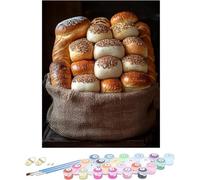 Pintura por Numeros Adultos Pan Cuadros por Numeros Paisaje Entretenimiento Adultos Painting by Numbers Retro DIY Lienzo Grande Pintura para Decoracion Hogar, Regalo Mujer Sin Marco 50x80cm P-57745